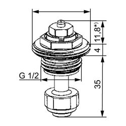 IMI Heimeier Thermostat-Oberteil für Ventilheizkörper, mit stufenloser Voreinstellung,... IMI-4320-02.301 4024052229819 (Abb. 1)