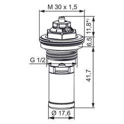 IMI Heimeier Thermostat-Oberteil Eclipse für Ventilheizkörper, für Stelrad G 1/2" etc... IMI-4382-00.300 4024052979011 (Abb. 1)