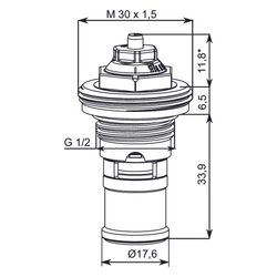 IMI Heimeier Thermostat-Oberteil Eclipse für Ventilheizkörper, für HM G 1/2" etc... IMI-4385-00.300 4024052090525 (Abb. 1)