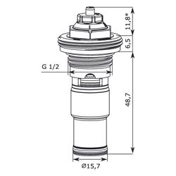 IMI Heimeier Thermostat-Oberteil Eclipse für Ventilheizkörper, für Vogel und Noot G 1/... IMI-4386-00.300 4024052048090 (Abb. 1)