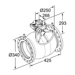 IMI TA Strangregulierventil TA-BVS 143, Nennweite DN 200 Nenndruck PN 16, Flansche, Stah... IMI-652143093 6415840183709 (Abb. 1)