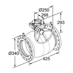 IMI TA Strangregulierventil TA-BVS 143, Nennweite DN 200 Nenndruck PN 16, Flansche, Stah... IMI-652143093 6415840183709 (Abb. 1)