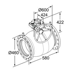 IMI TA Strangregulierventil TA-BVS 143, Nennweite DN 300 Nenndruck PN 16, Flansche, Stah... IMI-652143095 6415840183808 (Abb. 1)