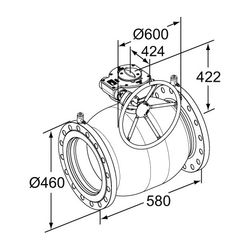 IMI TA Strangregulierventil TA-BVS 143, Nennweite DN 300 Nenndruck PN 16, Flansche, Stah... IMI-652143095 6415840183808 (Abb. 1)