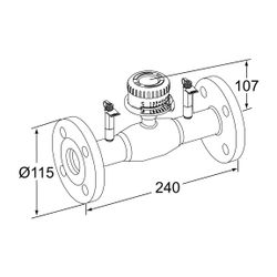 Heimeier TA Strangregulierventil TA-BVS 243 Flansche DN 25 PN 25, Edelstahl... IMI-652253025 6415840426783 (Abb. 1)