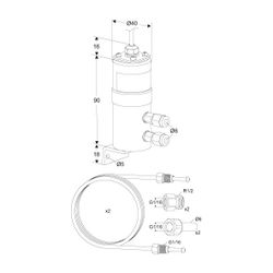 IMI TA Differenzdruck-Fühler Set für TA-Smart-Dp 10-100kPa... IMI-32502010008 5902276817656 (Abb. 1)