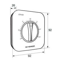 Heimeier DS1 V2 Raumthermostat 230V Aufputzmontage... IMI-1510-09.500 4024052015061 (Abb. 1)