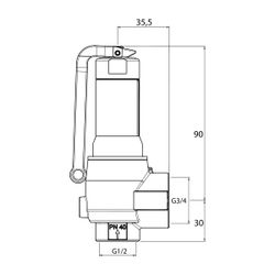 Heimeier Pneumatex Sicherheitsventil DSV 15mm Ansprechdruck 2.0bar DGF, G 1/2" Innenge... IMI-30105120420 5902276810305 (Abb. 1)