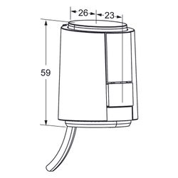 IMI TA thermischer Stellantrieb EMO T II, stromlos geschlossen NC 230V, mit Aufsteckad... IMI-32204312111 5902276825170 (Abb. 1)
