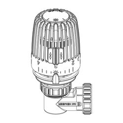 IMI Heimeier Thermostat-Kopf Set WK Winkelform, für Ventilheizkörper mit M 30x1,5... IMI-7300-00.500 4024052278718 (Abb. 1)