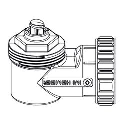 IMI Heimeier Winkelanschluss M 30x1,5 für Thermostat-Köpfe und Stellantriebe, weiß... IMI-7300-00.700 4024052035724 (Abb. 1)