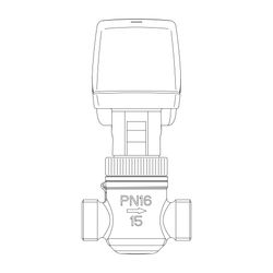 IMI TA 2-Weg-Zonenregelventil CV216 MZ PN 16, DN 15, G 1/2, Kvs 0,63m³/h... IMI-60281315 5902276894244 (Abb. 1)