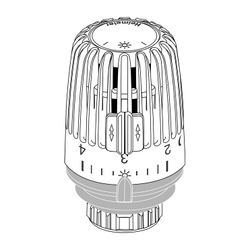 IMI Heimeier Thermostat-Kopf K, mit eingebautem Fühler, Schwarz... IMI-6000-00.507 4024052524020 (Abb. 1)