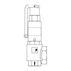 IMI Pneumatex Sicherheitsventil DSV 15-3.0 DGH, Ansprechdruck 3 bar, G 1" x G 1/2", Rotgus... IMI-5361030 7640161632523 (Abb. 1)