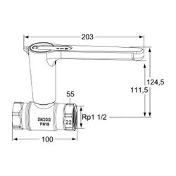 IMI TA Trinkwasserkugelhahn TA 500 Globo mit Innengewinde, DN 40, Gehäuse aus Rotguss,... IMI-32701010808 5902276898525 (Abb. 1)