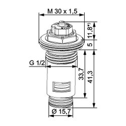 IMI Heimeier Thermostat-Oberteil, für Ventilheizkörper mit genauer Voreinstellung(8), ... IMI-4343-01.300 4024052598519 (Abb. 1)
