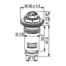 IMI Heimeier Thermostat-Oberteil für Ventilheizkörper mit genauer Voreinstellung(8), G... IMI-4360-00.300 4024052522996 (Abb. 1)