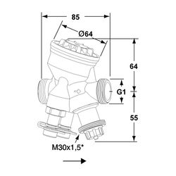 IMI TA Regel- und Regulierventil TA-Modulator druckunabhängig, DN20, G 1, PN16, 600kPa... IMI-52164420 7318794033504 (Abb. 1)