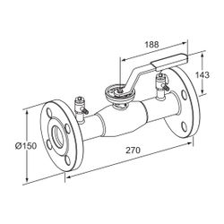 IMI TA Strangregulierventil TA-BVS 143 Flansche, DN 40, PN 40, Stahl... IMI-652143040 6415840183594 (Abb. 1)