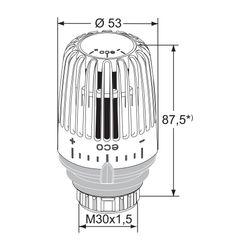 IMI Heimeier Thermostat-Kopf K-eco weiß, Standard... IMI-6071-43.500 4024052952410 (Abb. 1)