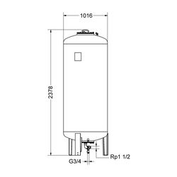 IMI Pneumatex Erweiterungsgefäß Compresso CG 1500.6 Eckeinstieg... IMI-7122010 7640148631020 (Abb. 1)