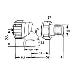 IMI Heimeier Thermostat-Ventilunterteil V-exact II umgekehrte Flussrichtung, Axial, DN... IMI-9103-01.000 4024052899012 (Abb. 1)