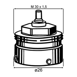 Oventrop 1012065 DIY, Weiß, Chrom & Heimeier 9700-24.700 Adapter für  Danfoss RAVL 26mm Ventile auf M 30 x 1,5 Schraubgewinde