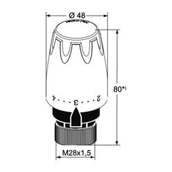 IMI Heimeier Thermostat-Kopf DX mit Direktanschluss für Herz M 28x1,5... IMI-9724-30.500 4024052769018 (Abb. 1)