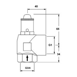 IMI Pneumatex Sicherheitsventil DSV 20-3.0 SOL, Ansprechdruck 3 bar, G 3/4" x G 1", fü... IMI-30105110530 7640161633223 (Abb. 1)