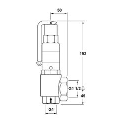 IMI Pneumatex Sicherheitsventil DSV 25-2.0 DGH, Ansprechdruck 2,0 bar, G 1" x G 1 1/2", Ro... IMI-5363020 7640148635028 (Abb. 1)