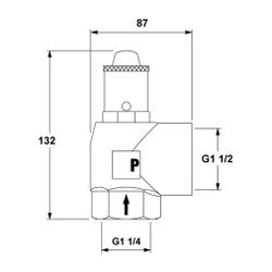 IMI Pneumatex Sicherheitsventil DSV 32-3.0 H, Ansprechdruck 3,0 bar, G 1 1/4" x G 1 1/2", ... IMI-5374030 7640161632493 (Abb. 1)