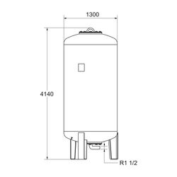 IMI Pneumatex Druckausdehnungsgefäß Statico SG5000.6, mit fester Gasfüllung... IMI-7102020 7640148630405 (Abb. 1)