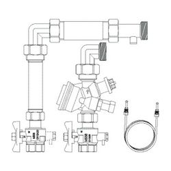 IMI TA Anschluss-Set TA-COMPACT-DP vertikal, für Differenzdruckregelung mit Passstück ... IMI-32604010402 5902276898372 (Abb. 1)