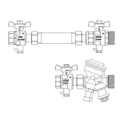 IMI TA Anschluss-Set TA-COMPACT-P horizontal, für Durchflussregelung mit Passstück für... IMI-32604010601 5902276898365 (Abb. 1)