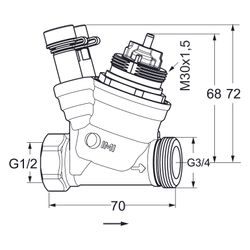 IMI TA Regulierventil TA-Nano Plus, Innengewinde x Außengewinde druckunabhängig, DN 15... IMI-32221314215 5902276824371 (Abb. 1)