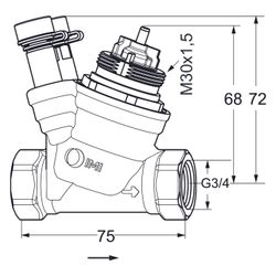 IMI TA Regulierventil TA-Nano Plus, Innengewinde druckunabhängig, DN 20 Normal Flow, m... IMI-32221311120 5902276824234 (Abb. 1)
