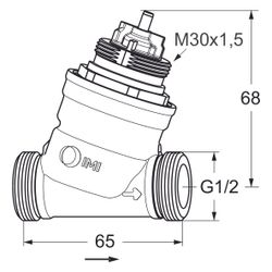 IMI TA Regulierventil TA-Nano, Außengewinde druckunabhängig, DN 10 Normal Flow, ohne M... IMI-32221300110 5902276824005 (Abb. 1)