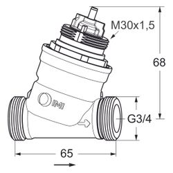 IMI TA Regulierventil TA-Nano, Außengewinde druckunabhängig, DN 15 Normal Flow, ohne M... IMI-32221300115 5902276824029 (Abb. 1)