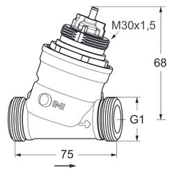 IMI TA Regulierventil TA-Nano, Außengewinde druckunabhängig, DN 20 High Flow, ohne Mes... IMI-32221300220 5902276824050 (Abb. 1)