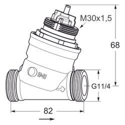 IMI TA Regel- und Regulierventil TA-Nano, Außengewinde, druckunabhängig, DN 25, ohne M... IMI-32221300125 5902276824067 (Abb. 1)