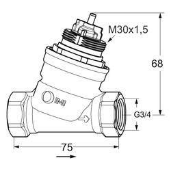 IMI TA Regulierventil TA-Nano, Innengewinde druckunabhängig, DN 20 High Flow, ohne Mes... IMI-32221301220 5902276824180 (Abb. 1)