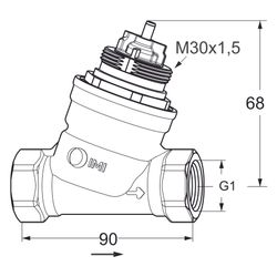 IMI TA Regel- und Regulierventil TA-Nano, Innengewinde, druckunabhängig, DN 25, ohne M... IMI-32221301125 5902276824197 (Abb. 1)