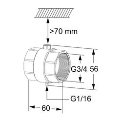 IMI TA Temperaturfühlergehäuse mit Tauchhülse, für Smart und Smart-Dp DN 20... IMI-32223000020 7318794174900 (Abb. 1)