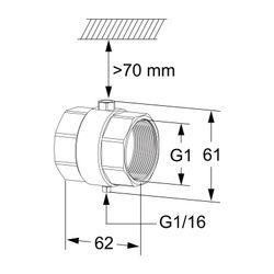 Heimeier TA Temperaturfühlergehäuse mit Tauchhülse für TA-Smart/-TA-Smart-Dp DN 25... IMI-32223000025 7318794175006 (Abb. 1)