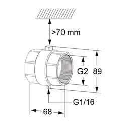 Heimeier TA Temperaturfühlergehäuse mit Tauchhülse für TA-Smart/-TA-Smart-Dp DN 50... IMI-32223000050 7318794171602 (Abb. 1)