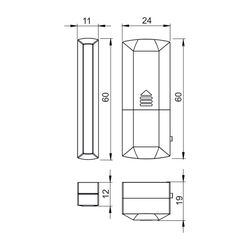 Heimeier Funk-Fenster-/Türkontaktsensor inklusive 3,6V LS14250 Batterie... IMI-1500-05.330 4024052047154 (Abb. 1)