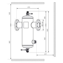 IMI Pneumatex Abscheider Zeparo Cyclone Max ZCX 100, DN 100 PN 10, Flanschanschluss... IMI-30304111201 7640161645899 (Abb. 1)