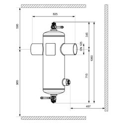 IMI Pneumatex Abscheider Zeparo Cyclone Max ZCX 125W, DN 125 PN 10, Schweißanschluss... IMI-30304121302 7640161645998 (Abb. 1)
