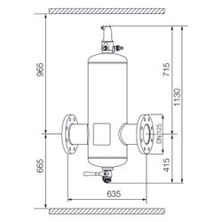 IMI Pneumatex Abscheider Zeparo Aero ZA 125, DN 125 PN 10, Flanschanschluss... IMI-30304131301 7640161646087 (Abb. 1)