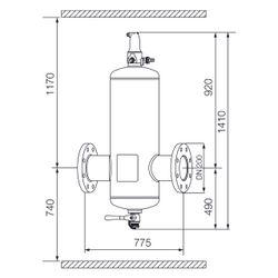 IMI Pneumatex Abscheider Zeparo Aero ZA 200, DN 200 PN 10, Flanschanschluss... IMI-30304131501 7640161646100 (Abb. 1)